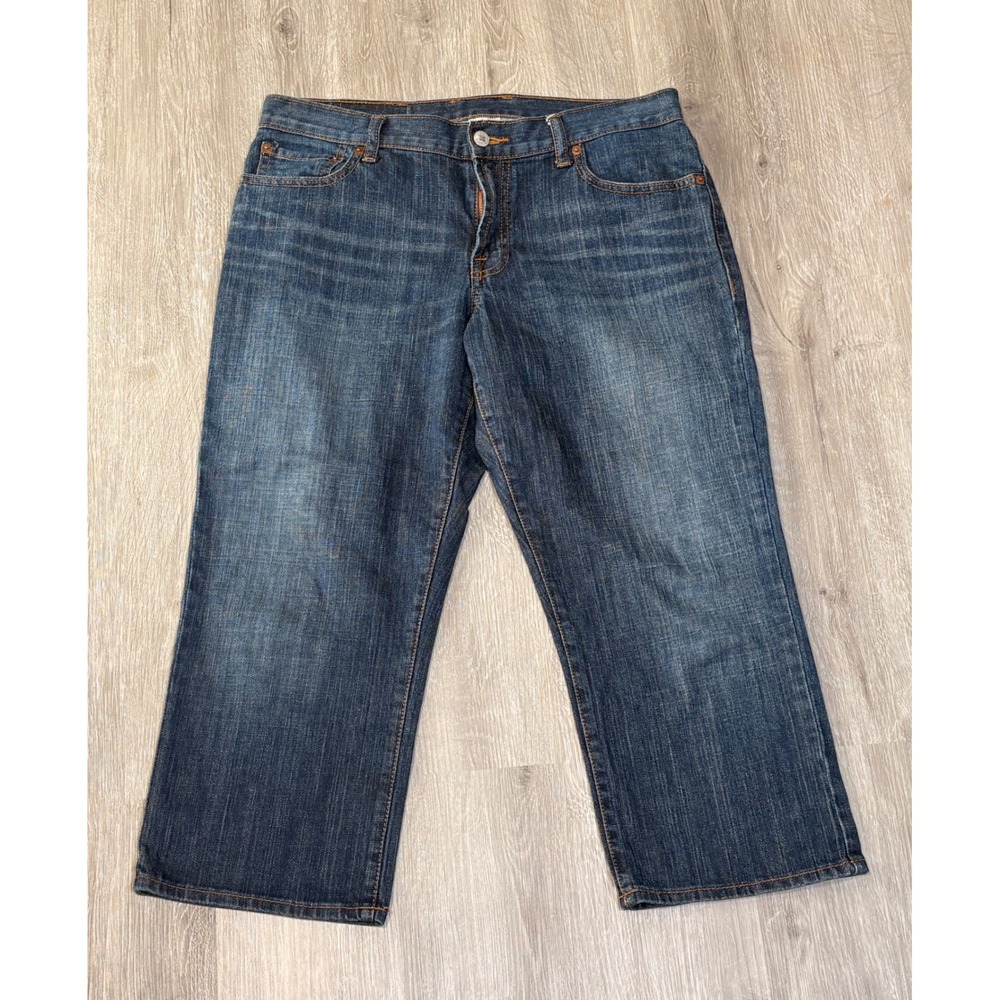 Lucky Brand Dungarees Classic Fit Crop Jeans Medium Wash Denim Capris Size 31